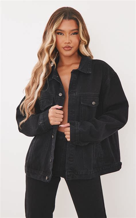 how to wear oversized black denim jacket|overstock denim jacket.